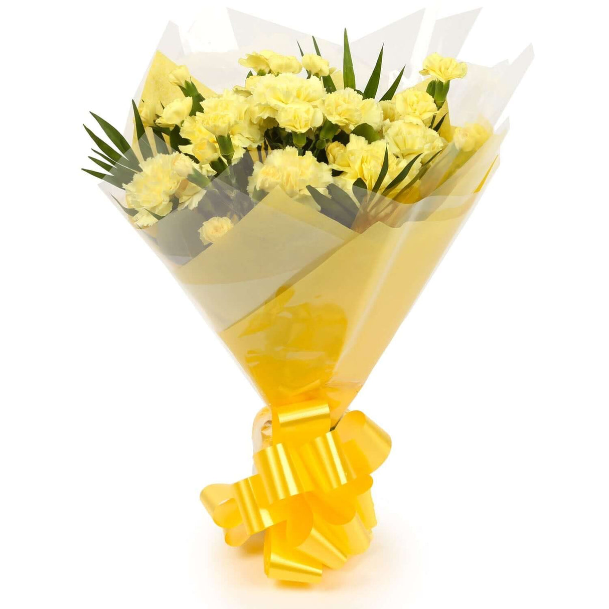 A Beautiful Gold Carnations MelodyBeautiful Yellow Gold Carnations Melody and foliage to create this beautifully scented bouquet. Beautifully wrapped and tied with ribbon before being delivered. A Beautiful Bouquet Hand Tied Flowers. Delivering Great Valu