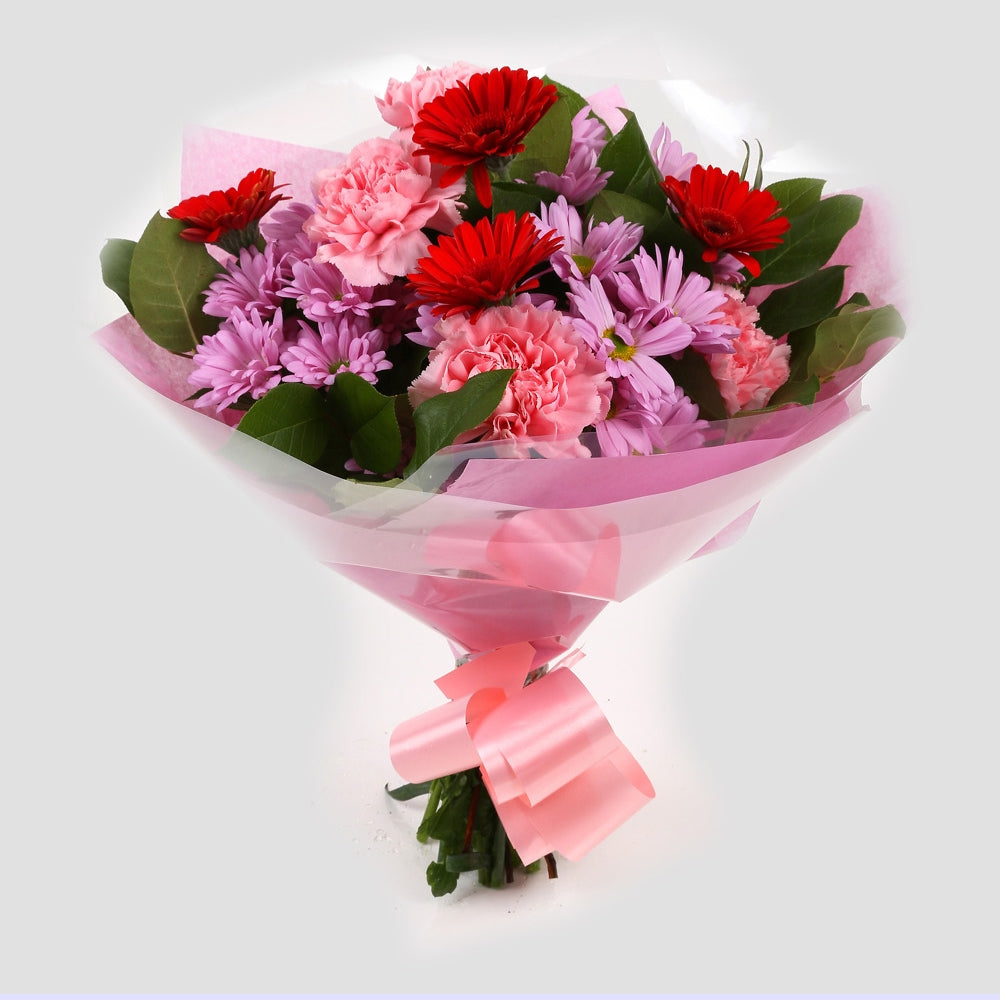 Birthday Balloon & Pink Mystique FlowersBirthday Balloon & Pink Mystique Bouquet, Whatever the occasion, this individually designed bouquet bursting with a selection of long lasting flowers with Bloom Vibrant Carnations & Germin and Pink Chrysanthemums. M
