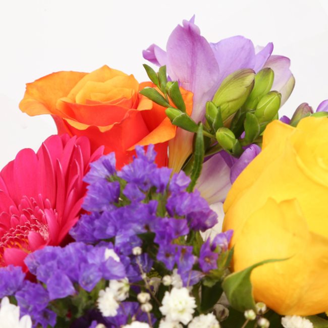 Love You Balloon & Brilliant Blooms BouquetThis Beautiful Bouquet, carefully selected flowers with foliage are expertly arranged to create this dramatic design. This stunning gift is the ultimate gift to create an impression. Beautifully wrapped and tied