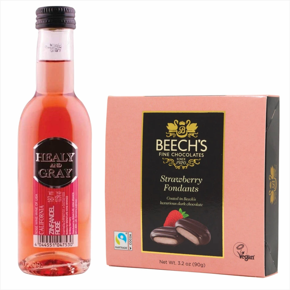 Healy & Gray Zinfandel Rose 18.7ml & Strawberry FondantsHealy & Gray Zinfandel Rose 18.7ml & Strawberry Fondants Healy & Gray Zinfandel Rose California 18.7ml Bright salmon pink colour and fresh nose of raspberry and strawberry. Celebrates life's memorabl