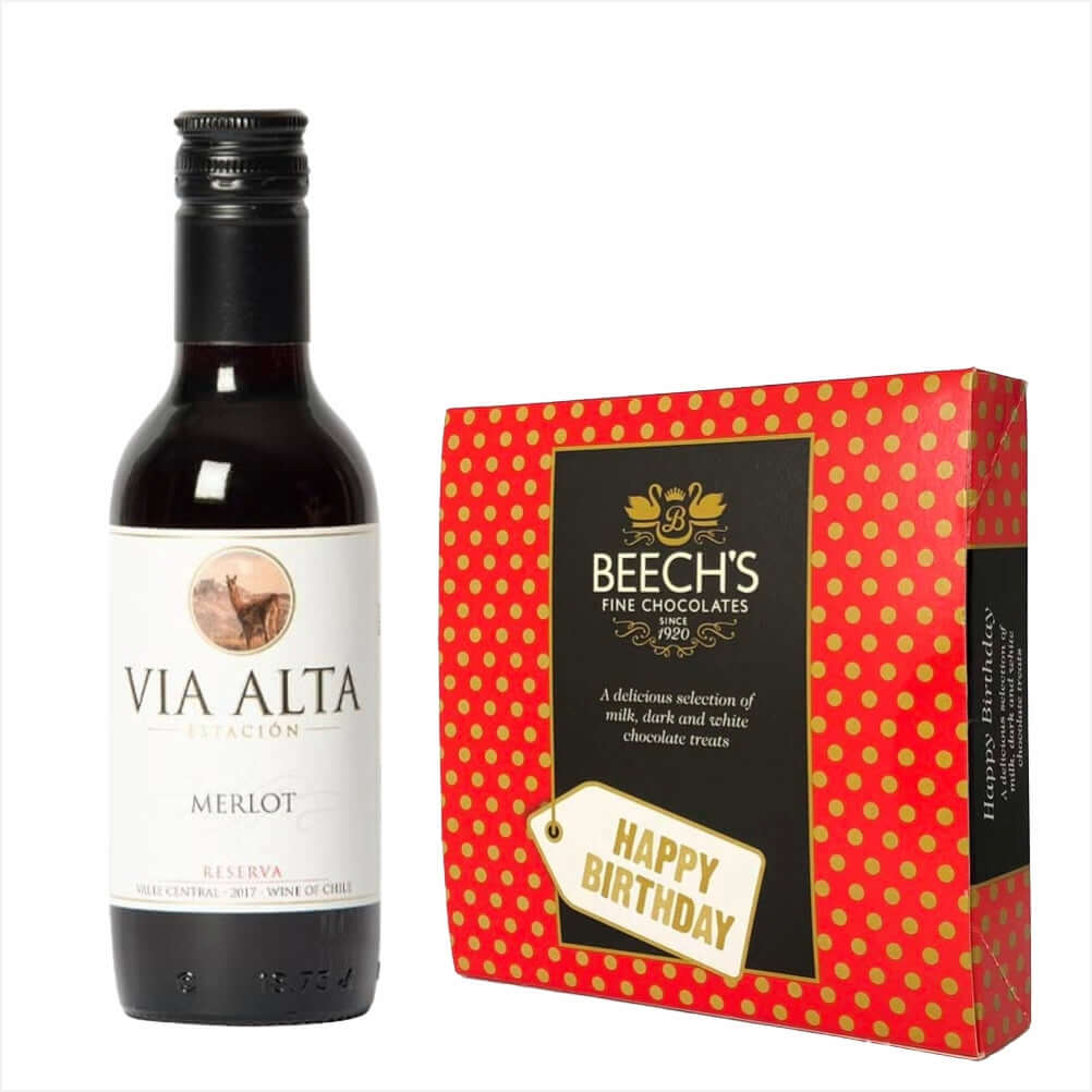 Via Alta Merlot 18.7cl Great stuff! & Birthday ChocolatesVia Alta Merlot 18.7cl Great stuff! & Birthday Chocolates Rich and concentrated that packs all you want from this easy drinking Merlot . Great stuff! & Birthday Chocolates£11.99