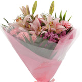 A Lovely Pink Breeze Sympathy Flowers Bouquet