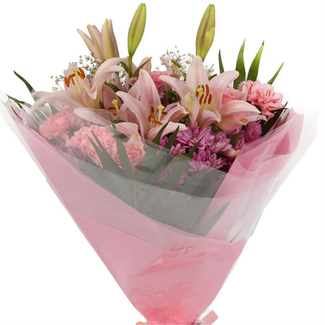 A Lovely Pink Breeze Sympathy Flowers Bouquet