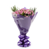 A Beautiful Purple Candy Carnations MelodyBeautiful Purple Candy Carnations Melody and foliage to create this beautifully scented bouquet. Beautifully wrapped and tied with ribbon before being delivered. A Beautiful Bouquet Hand Tied Flowers. Delivering G