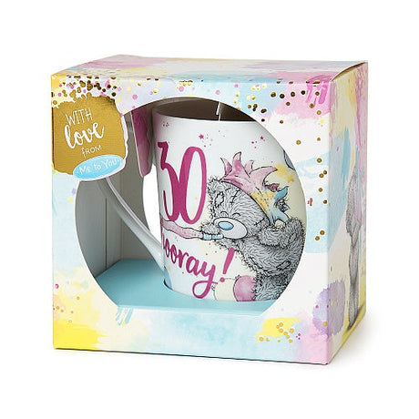 30th Boxed Gift Mug Me to You Tatty TeddyMe to You Tatty Teddy '30 Hooray' Boxed Gift Mug Presentation box decorated with colourful brushstrokes and gold foil finish, this is a gift that you know they will love and cherish for years to come. Every single