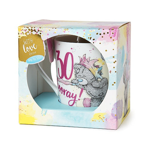 30th Boxed Gift Mug Me to You Tatty TeddyMe to You Tatty Teddy '30 Hooray' Boxed Gift Mug Presentation box decorated with colourful brushstrokes and gold foil finish, this is a gift that you know they will love and cherish for years to come. Every single