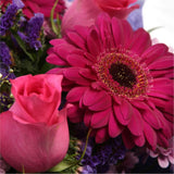 Beautiful Cerise Bouquet FlowersLarge-headed Roses combined with pretty Gerberas, Statice, Pink Gypsophila and foliage to create this beautifully scented bouquet. Each stem is expertly positioned by hand, hand crafted by one of our expert florists using t