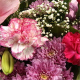 Cherry Bouquet FlowersA truly fabulous selection of flowers, including Oriental Lilies, Pink Gypsophila. Finished with a complementary ribbon, this hand-tied bouquet will create a stunning gift for any special occasion. This popular bouquet is superb valu