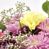 Confetti Special Bouquet FlowersThis bouquet of flowers is a sweet selection in shades of Pink, this bouquet is full of pretty pastel shades of spray and long stemmed carnations, gypsophilia and pink chrysanthemums. It's absolutely perfect. Beautifully wr