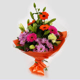 Colour Burst Flowers BouquetColour Burst Bouquet, Surprise a loved one with this gorgeous display of vibrant flowers, eye catching daisies, Yellow Lillies & Chrysanthemums, and Mint green Carnations.£14.99