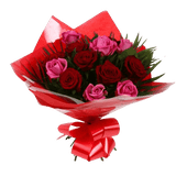 12 Blush Roses Pink & Red & Roses BouquetBlush Roses Bouquet, 12 Roses, in pretty Pink and in Red, is a classic choice, ready to be displayed instantly. Beautifully wrapped and tied with ribbon.£14.99