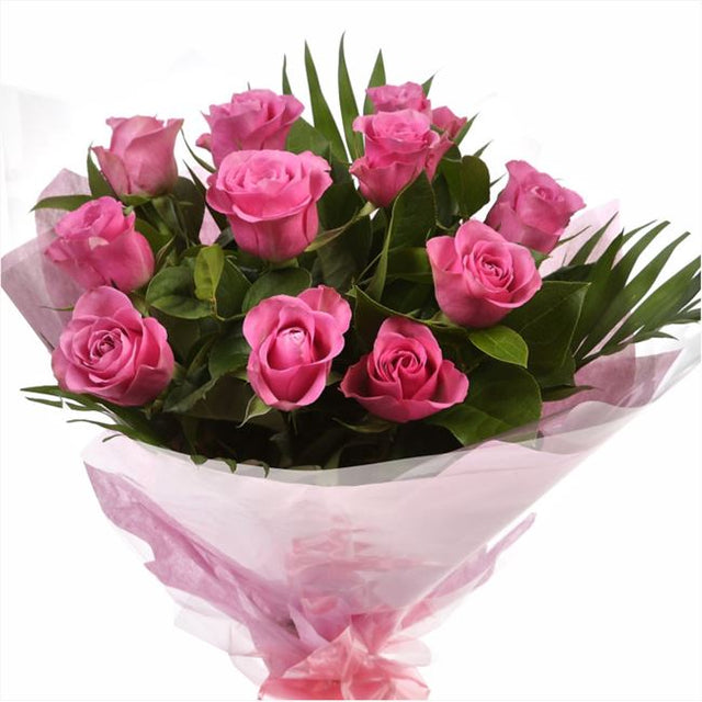12 Beautiful Pink Roses BouquetPink Roses stylish luxury Pink Roses Bouquet. created by our florist, ready to display immediately.£14.99