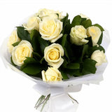 12 White Roses Bouquet12 WhiteRoses, ready to display immediately. Expertly created by our florists Beautifully wrapped.£14.99