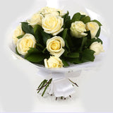 12 White Roses Bouquet12 WhiteRoses, ready to display immediately. Expertly created by our florists Beautifully wrapped.£22.99