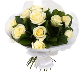 12 White Roses Bouquet12 WhiteRoses, ready to display immediately. Expertly created by our florists Beautifully wrapped.£14.99