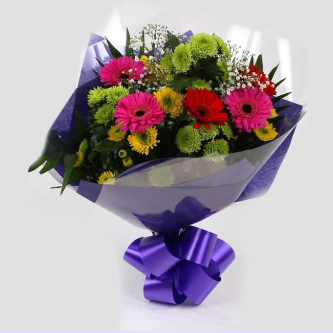 Elegance Flowers BouquetElegance Bouquet, Surprise a loved one with this gorgeous display of Germini Flowers, eye catching Daisies, Gypsophila & Chrysanthemums, with Foliage.£14.99