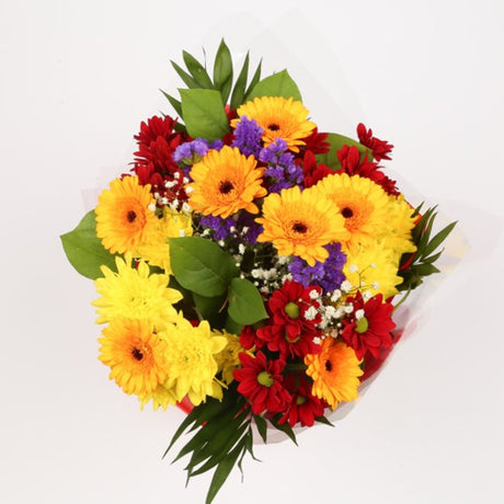 Dazzle Star BouquetThis Beautiful Bouquet, carefully selected flowers with foliage are expertly arranged to create this dramatic design. This stunning gift is the ultimate gift to create an impression. Beautifully wrapped and tied with ribbon before being