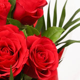 Birthday Balloon & 12 Red Roses FlowersThis Beautiful Bouquet, carefully selected flowers with foliage are expertly arranged to create this dramatic design. This stunning gift is the ultimate gift to create an impression. Beautifully wrapped and tied with