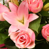 Love Balloon & Pink Jewel BouquetThis Beautiful Bouquet with Balloon, carefully selected flowers with foliage are expertly arranged to create this dramatic design. This stunning gift is the ultimate gift to create an impression. Beautifully wrapped and ti