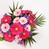 Birthday Balloon & Gerbera Blush FlowersThis Beautiful Bouquet with Balloon , carefully selected flowers with foliage are expertly arranged to create this dramatic design. This stunning gift is the ultimate gift to create an impression. Beautifully wrappe