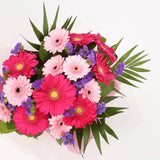 Congratulations Balloon & Gerbera Blush FlowersThis Beautiful Bouquet with Balloon, carefully selected flowers with foliage are expertly arranged to create this dramatic design. This stunning gift is the ultimate gift to create an impression. Beautifully