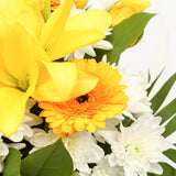Lovely Lemon BouquetThis Beautiful Bouquet, carefully selected flowers with foliage are expertly arranged to create this dramatic design. This stunning gift is the ultimate gift to create an impression. Beautifully wrapped and tied with ribbon before bein