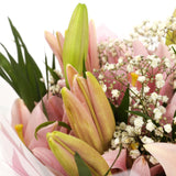 A Classic Pink Lilies BouquetA Classic Pink Lilies Bouquet flowers. Beautifully wrapped and tied with ribbon before being delivered. A Beautiful Bouquet Hand Tied Flowers. Delivering Great Value Fresh Cut Flowers. Add Personalised Message At Checkout. Fre