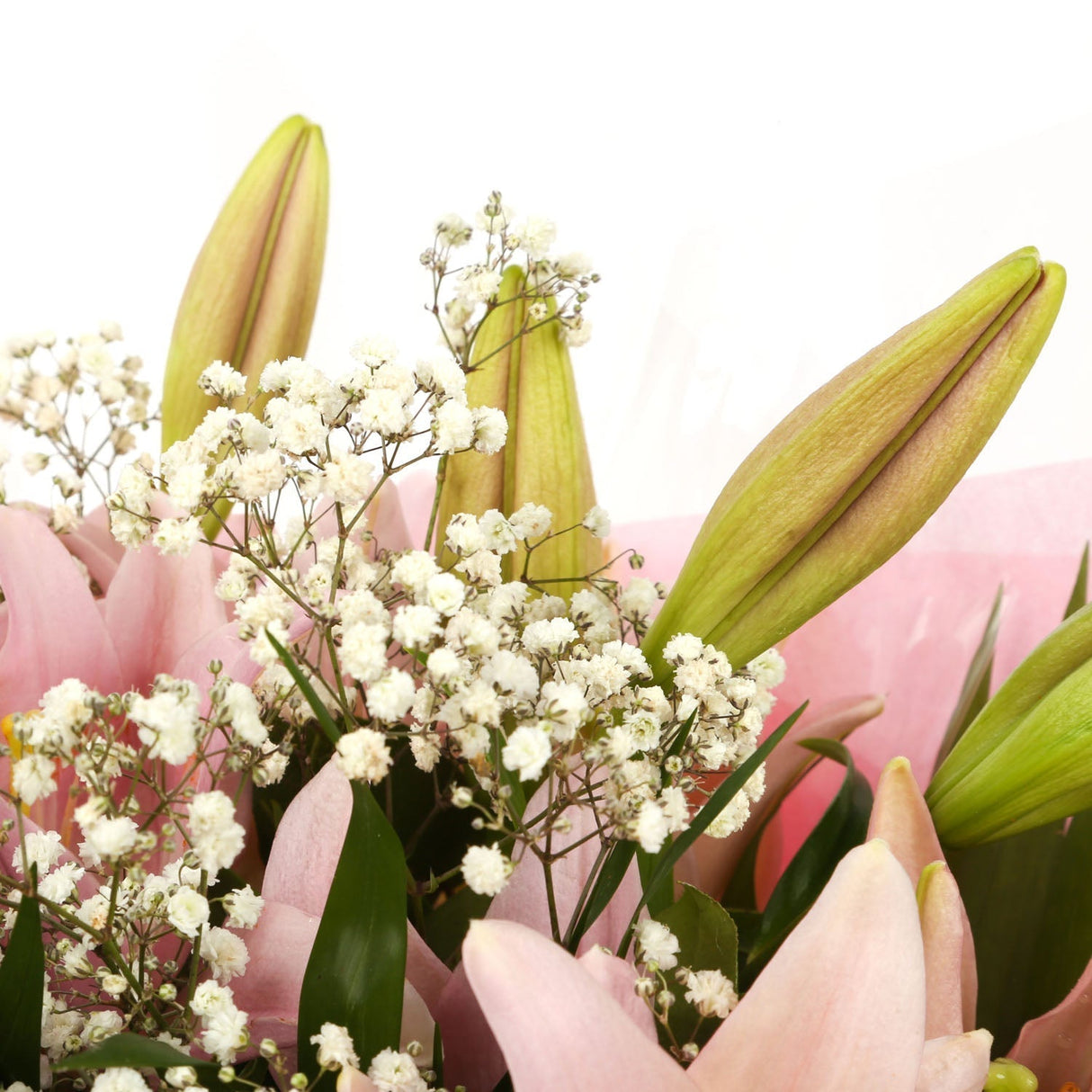 A Classic Pink Lilies BouquetA Classic Pink Lilies Bouquet flowers. Beautifully wrapped and tied with ribbon before being delivered. A Beautiful Bouquet Hand Tied Flowers. Delivering Great Value Fresh Cut Flowers. Add Personalised Message At Checkout. Fre