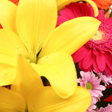 Congratulations Balloon & Summer Sun FlowersThis Beautiful Bouquet, carefully selected flowers with foliage are expertly arranged to create this dramatic design. This stunning gift is the ultimate gift to create an impression. Beautifully wrapped and tied