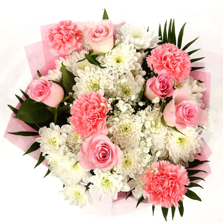 A Pink Snow White Bouquet