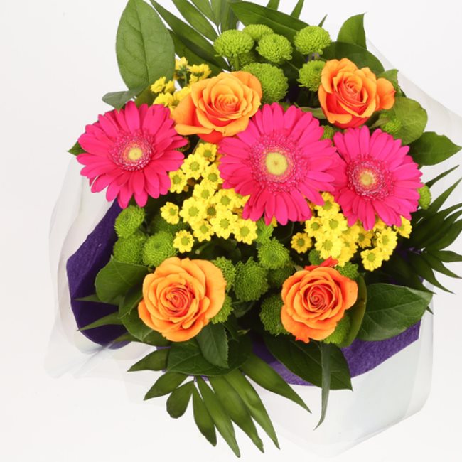 Birthday Balloon & Wonderful Flowers BouquetThis Beautiful Bouquet, carefully selected flowers with foliage are expertly arranged to create this dramatic design. This stunning gift is the ultimate gift to create an impression. Beautifully wrapped and tied