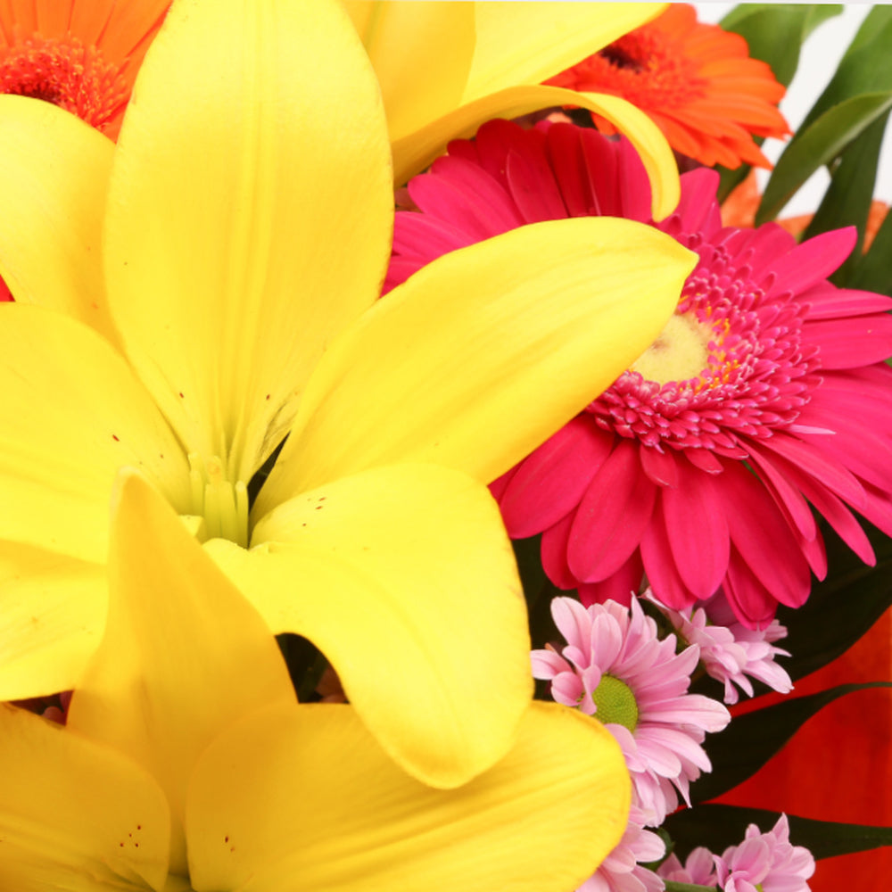 Birthday Balloon & Summer Sun FlowersThis Beautiful Bouquet, carefully selected flowers with foliage are expertly arranged to create this dramatic design. This stunning gift is the ultimate gift to create an impression. Beautifully wrapped and tied with r