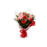 Birthday Balloon & Pink Red Deluxe FlowersThis Beautiful Bouquet, carefully selected flowers with foliage are expertly arranged to create this dramatic design. This stunning gift is the ultimate gift to create an impression. Beautifully wrapped and tied w