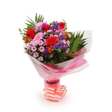 Congratulations Balloon & Red Blush FlowersThis Beautiful Bouquet with Balloon, carefully selected flowers with foliage are expertly arranged to create this dramatic design. This stunning gift is the ultimate gift to create an impression. Beautifully wrap