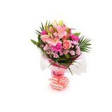 Birthday Balloon & Pink Candy FlowersThis Beautiful Bouquet with Balloon, carefully selected flowers with foliage are expertly arranged to create this dramatic design. This stunning gift is the ultimate gift to create an impression. Beautifully wrapped an