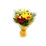 Birthday Balloon & Sun Delight FlowersBalloon & This Beautiful Bouquet, carefully selected flowers with foliage are expertly arranged to create this dramatic design. This stunning gift is the ultimate gift to create an impression. Beautifully wrapped and
