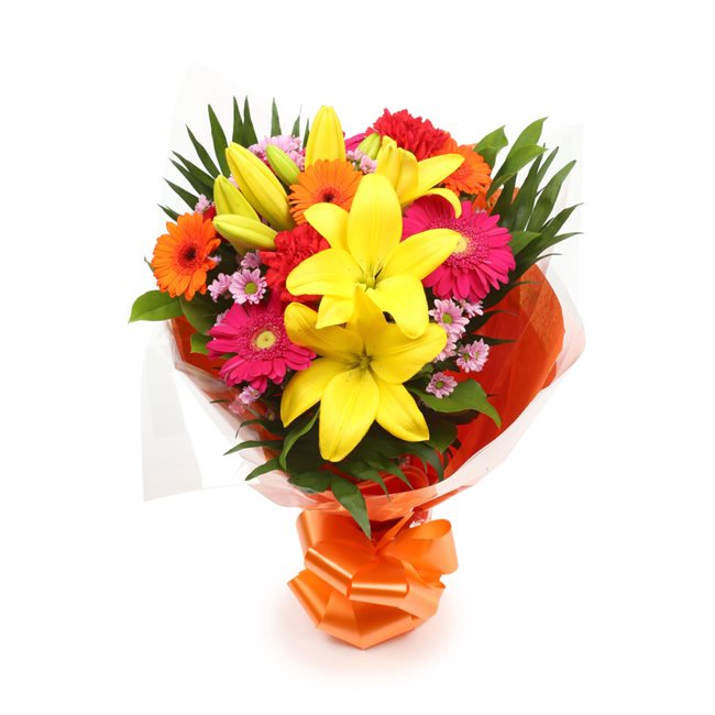Birthday Balloon & Summer Sun FlowersThis Beautiful Bouquet, carefully selected flowers with foliage are expertly arranged to create this dramatic design. This stunning gift is the ultimate gift to create an impression. Beautifully wrapped and tied with r