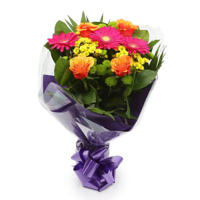 Wonderful BouquetThis Beautiful Bouquet, carefully selected flowers with foliage are expertly arranged to create this dramatic design. This stunning gift is the ultimate gift to create an impression. Beautifully wrapped and tied with ribbon before being d