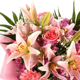 A Lovely Pink Breeze Sympathy Flowers Bouquet