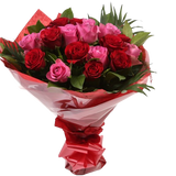 12 Red Pink Blush Rose BouquetThis beautiful selection of fresh 12 Roses, in pretty Pink shades and Red, is a classic choice, ready to be displayed instantly. Beautifully wrapped and tied with ribbon before being delivered.£14.99