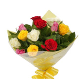 Beautiful Mixed Roses Bouquet FlowersBeautiful Mixed Roses, wrapped with matching ribbon, great value. This lovely selection of flowers is the perfect gift for any occasion. Roses are beautifully presented. Beautifully wrapped and tied with ribbon before