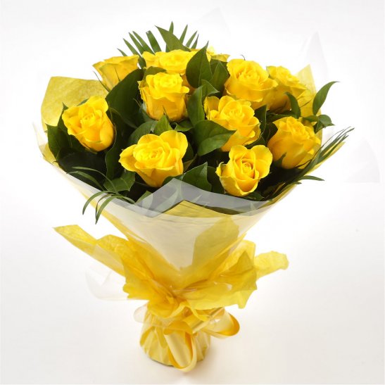 12 Luxury Yellow Roses BouquetYellow Roses Bouquet. Expertly created by our florists, ready to display immediately. Beautifully wrapped and tied with ribbon before being delivered.£14.99