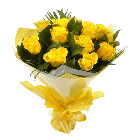 12 Luxury Yellow Roses BouquetYellow Roses Bouquet. Expertly created by our florists, ready to display immediately. Beautifully wrapped and tied with ribbon before being delivered.£14.99