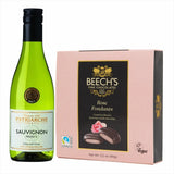 Patriarche Sauvignon Blanc 18.7cl Rose Fondants ChocolatesPatriarche Sauvignon Blanc 18.7cl Rose Fondants Chocolates Citrus fruits on the nose, this wonderful wine is fresh and has a well balanced finish & Milk Tray Chocolates£11.99