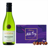 Patriarche Sauvignon Blanc 18.7cl Milk Tray ChocolatesPatriarche Sauvignon Blanc 18.7cl Milk Tray Chocolates Citrus fruits on the nose, this wonderful wine is fresh and has a well balanced finish & Milk Tray Chocolates£11.99