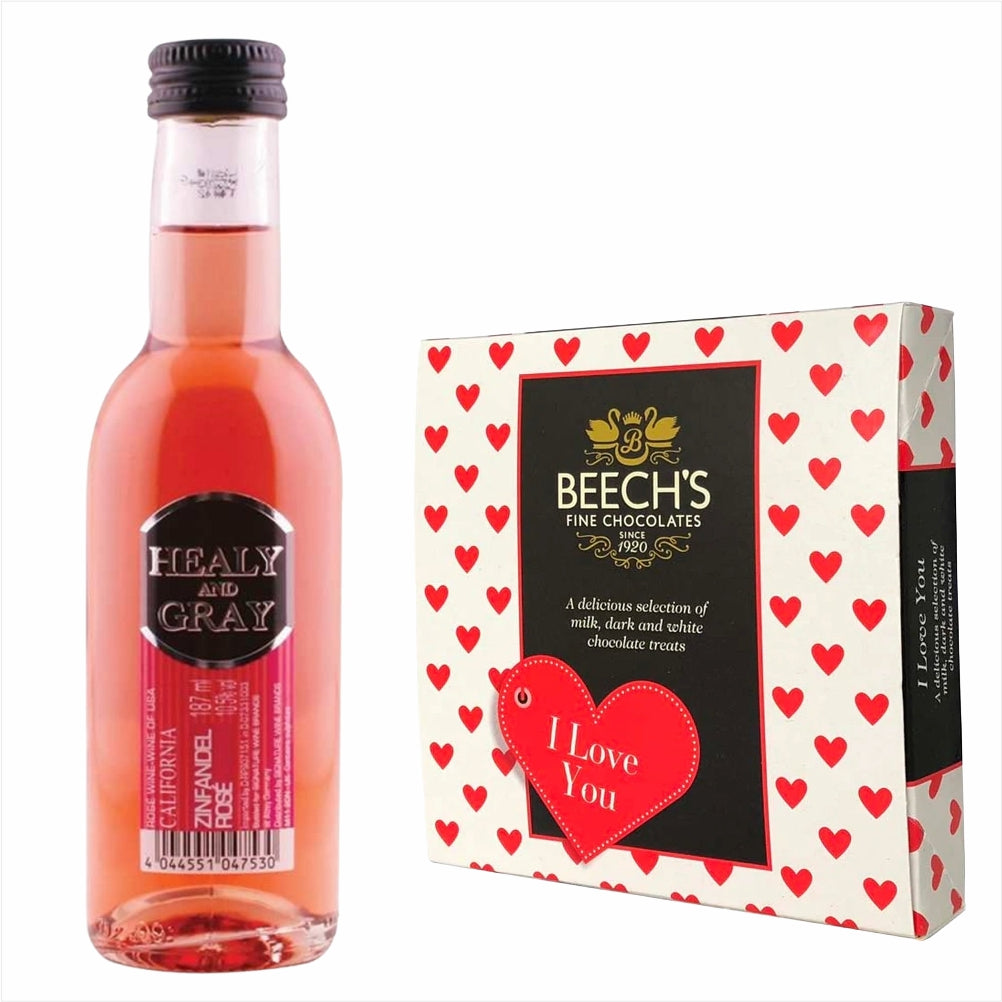 Healy & Gray Zinfandel Rose 18.7ml & Love You ChocolatesHealy & Gray Zinfandel Rose 18.7ml & Love You Chocolates Healy & Gray Zinfandel Rose California 18.7ml Bright salmon pink colour and fresh nose of raspberry and strawberry. Celebrates life's memorabl