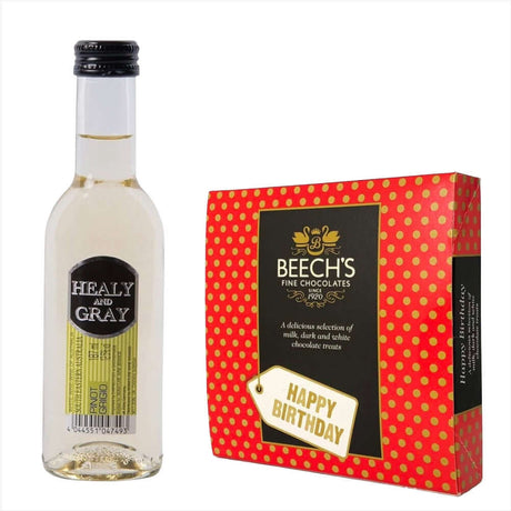 Healy & Gray Pinot Grigio 18.7cl Birthday ChocolatesHealy & Gray Pinot Grigio 18.7cl & Birthday Chocolates The ever popular Pinot Grigio.Crisp & refreshing with fruity aromas and flavours of citrus and apple£11.99