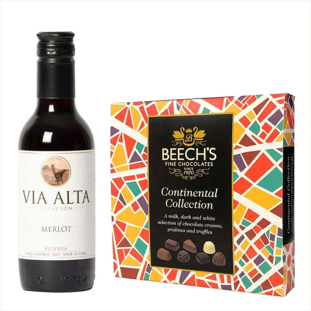 Via Alta Merlot 18.7cl Great stuff! & Continental ChocolatesVia Alta Merlot 18.7cl Great stuff! & Continental Chocolates Rich and concentrated that packs all you want from this easy drinking Merlot . Great stuff! & Continental Chocolates£11.99