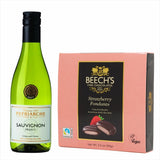 Patriarche Sauvignon Blanc 18.7cl Strawberry Fondants ChocolatesPatriarche Sauvignon Blanc 18.7cl Strawberry Fondants Chocolates Citrus fruits on the nose, this wonderful wine is fresh and has a well balanced finish & Milk Tray Chocolates£11.99