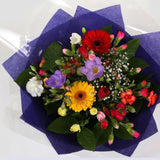 Fragrant Star Flowers BouquetFragrant Star Bouquet, This bouquet of flowers is a sweet selection , this bouquet is full of pretty pastel shades of spray and long stemmed carnations, gypsophilia, gerberas and Freesias. It's absolutely perfect. Beautifully